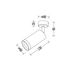 Oprawa Mica Spot Biały + Chrom 1xGU10 ML2095