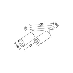 Oprawa Mica Spot Biały + Chrom 2xGU10 ML2097