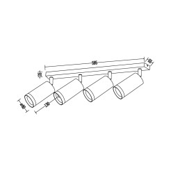 Oprawa Mica Spot Biały + Chrom 4xGU10 ML2101