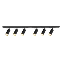 Zestaw Oprawa Mica Track Czarny + Złoty 6xGU10 2m ML2106