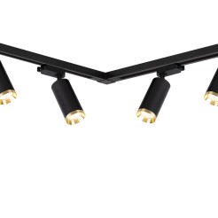 Zestaw Oprawa Mica Track Czarny + Złoty 6xGU10 2m ML2106