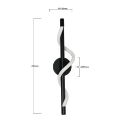Kinkiet Meleca czarny LED CCT LP-2345/1W BK