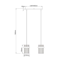 Lampa wisząca Vetro chrom 2xE14 LP-2910/2L CH