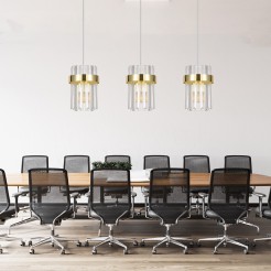Lampa wisząca Vetro złota 3xE14 LP-2910/3L GD