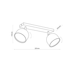 ALTEA WHITE LAMPA SUFITOWA 2 + ŻARÓWKI 6513