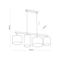DEVA NATURE LAMPA WISZĄCA 4   FSC 100%, SA-COC-006060 6108