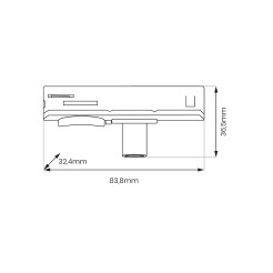Złączka Track Biały Do Lampy Wiszącej 1-Obwodowy ML2128