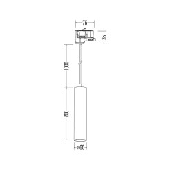 Oprawa Pipe Track Zwis Biały 1xGU10 3-obwodowy ML2132