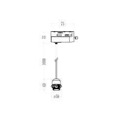 Zawiesie Hang Track Biały 1xE27 ML2279