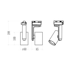 Oprawa Timor Track Biały 1xGU10 ML2284