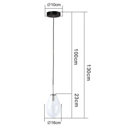 Lampa wisząca Fondi czarna 1xE14 LP-1214/1P