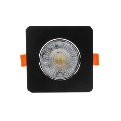 Ruchome kwadratowe oczko podtynkowe Plus czarne LED CCT LP-1506/1RS BK Square