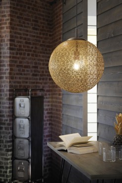 2421-48 GRETA LAMPA WISZĄCA RDZA/ZŁOTY