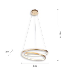 2472-12 ROMAN LAMPA WISZĄCA ZŁOTY