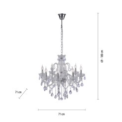 3081-00 GRACIA LAMPA WISZĄCA TRASPARENTNY