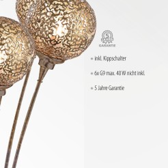 398-48 GRETA LAMPA PODŁOGOWA RDZA/ZŁOTY