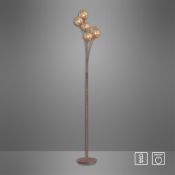 398-48 GRETA LAMPA PODŁOGOWA RDZA/ZŁOTY