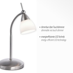 4001-55 PINO LAMPA STOŁOWA STALOWY