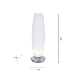 4027-55 TYRA LAMPA STOŁOWA SREBRNY