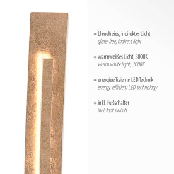603-12 NEVIS LAMPA PODŁOGOWA ZŁOTY