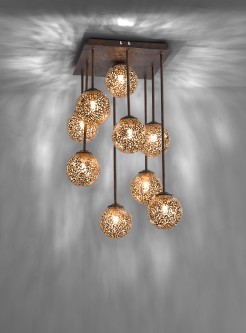 6238-48 GRETA LAMPA SUFITOWA RDZA/ZŁOTY