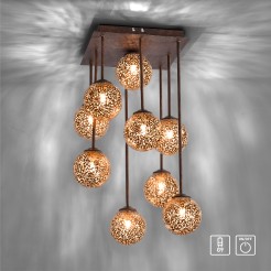 6238-48 GRETA LAMPA SUFITOWA RDZA/ZŁOTY