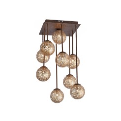 6238-48 GRETA LAMPA SUFITOWA RDZA/ZŁOTY