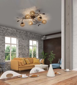 6398-48 GRETA LAMPA SUFITOWA RDZA/ZŁOTY