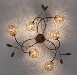 6398-48 GRETA LAMPA SUFITOWA RDZA/ZŁOTY