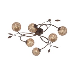 6398-48 GRETA LAMPA SUFITOWA RDZA/ZŁOTY