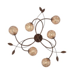 6398-48 GRETA LAMPA SUFITOWA RDZA/ZŁOTY