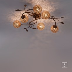 6398-48 GRETA LAMPA SUFITOWA RDZA/ZŁOTY