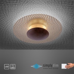 6551-48 NEVIS LAMPA SUFITOWA RDZA/ZŁOTY