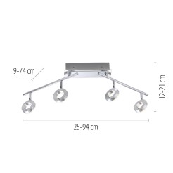 6786-96 SILEDA LAMPA SUFITOWA ALUMINIUM