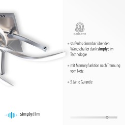 9144-55 POLINA LAMPA SUFITOWA STALOWY