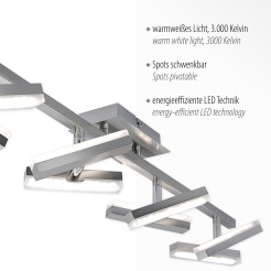 11278-55  RICO LAMPA SUFITOWA STALOWY