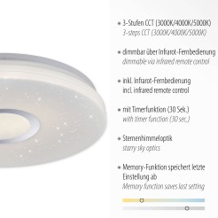 14227-16 JONAS LAMPA SUFITOWA BIAŁY