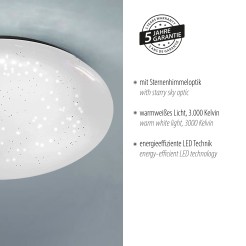 14230-16 SKYLER LAMPA SUFITOWA BIAŁY