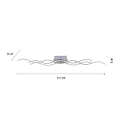 15166-55  WAVE LAMPA SUFITOWA STALOWY