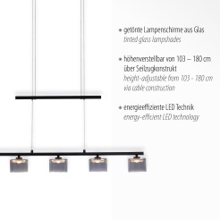 2209-18 HYDRA LAMPA WISZĄCA CZARNY