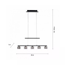 2209-18 HYDRA LAMPA WISZĄCA CZARNY