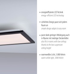 14741-18 FLAT LAMPA SUFITOWA CZARNY