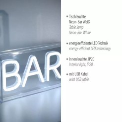 85026-16 NEON-BAR KINKIET BIAŁY