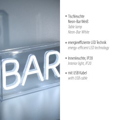 85026-16 NEON-BAR KINKIET BIAŁY