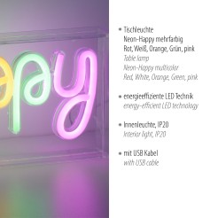 85027-70 NEON-HAPPY KINKIET MULTIKOLOR
