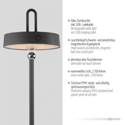 19310-18 AMAG LAMPA STOŁOWA/ZEWNĘTRZNA BEZPRZEWODOWA CZARNY