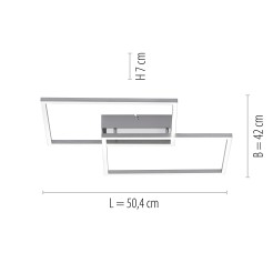 14018-55 IVEN LAMPA SUFITOWA STALOWY