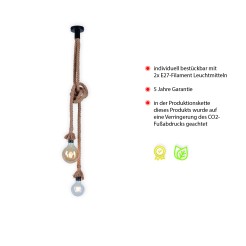 15482-18 ROPE LAMPA WISZĄCA BRĄZOWY