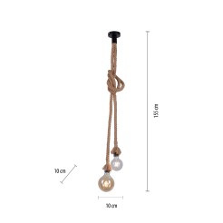 15482-18 ROPE LAMPA WISZĄCA BRĄZOWY