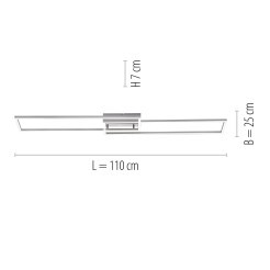 14019-55 IVEN LAMPA SUFITOWA STALOWY